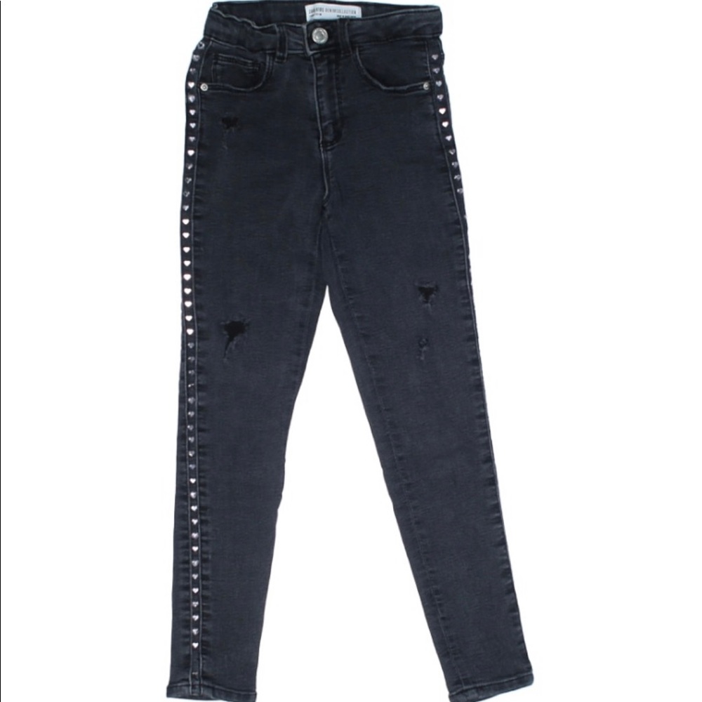 Zara Kids Girls Studded Jeans Size 7